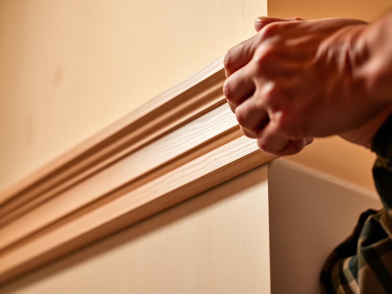 Detail of custom trim carpentry